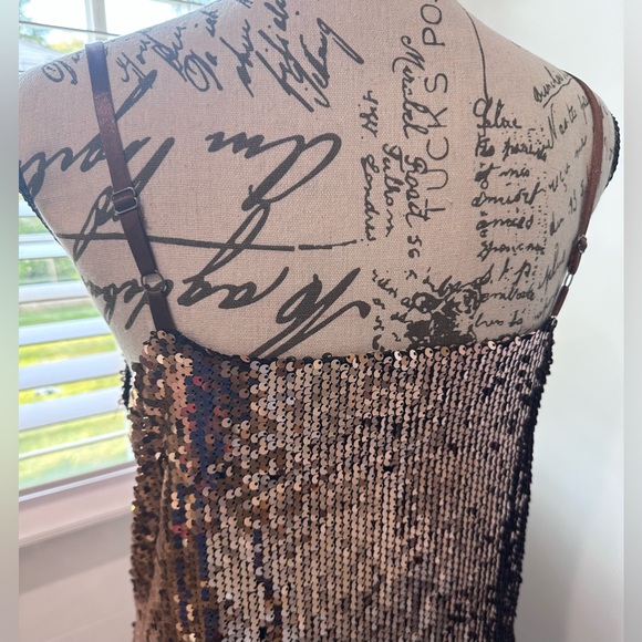 👗 Allegra K Women's Glitter Sequin Spaghetti Strap V-Neck Party Dress ✨ - Picture 6 of 13